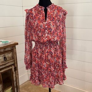 Adelyn Rae Letissa Floral Long Sleeve Dress, NWT, Size Small
